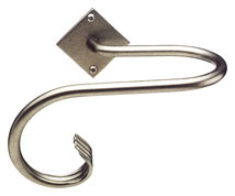 Bright Pewter Curl Holdback